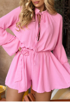 Kleid z falbankami i paskiem Rule Of A Lady Rosa