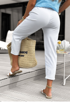 Hose z falbankami i paskiem Keep Going Girl Weiß