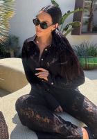 Koronkowe Hose La Milla Lace Elegance Schwarz