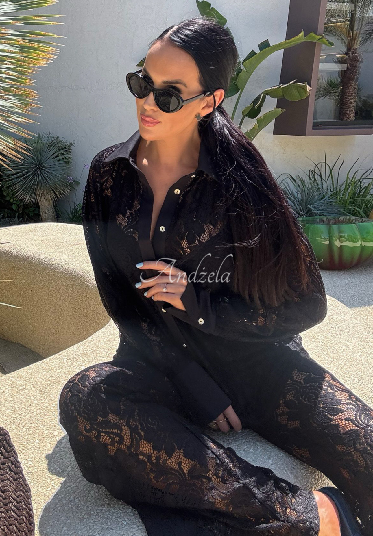 Hose mit Spitze La Milla Lace Elegance Schwarz