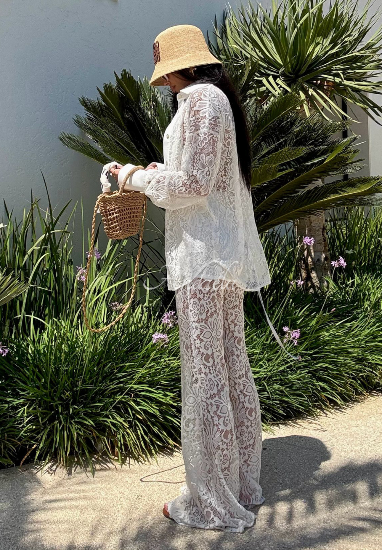 Hose mit Spitze La Milla Lace Elegance Weiß