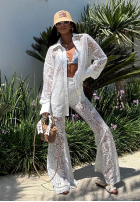 Koronkowe Hose La Milla Lace Elegance Weiß
