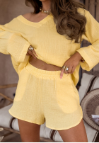 Muślinowe spodenki Malta bananowe