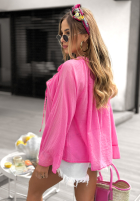 Bluse z falbankami Like The Cloud Rosa