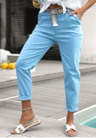 Hose z falbankami i paskiem Keep Going Girl Himmelblau