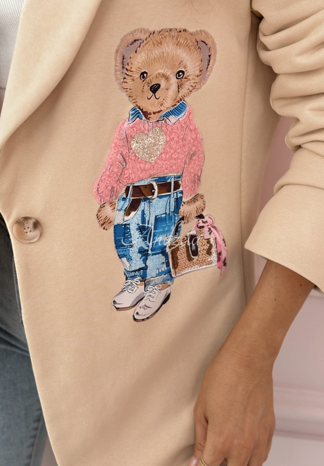 Teddybärblazer Bear Delight dunkelbeige