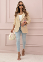 Blazer z misiem Bear Delight ciemnobeżowa