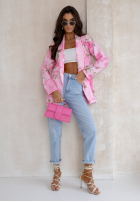 Blazer w kwiaty Truly Embrace Rosa