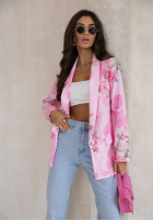 Blazer w kwiaty Truly Embrace Rosa