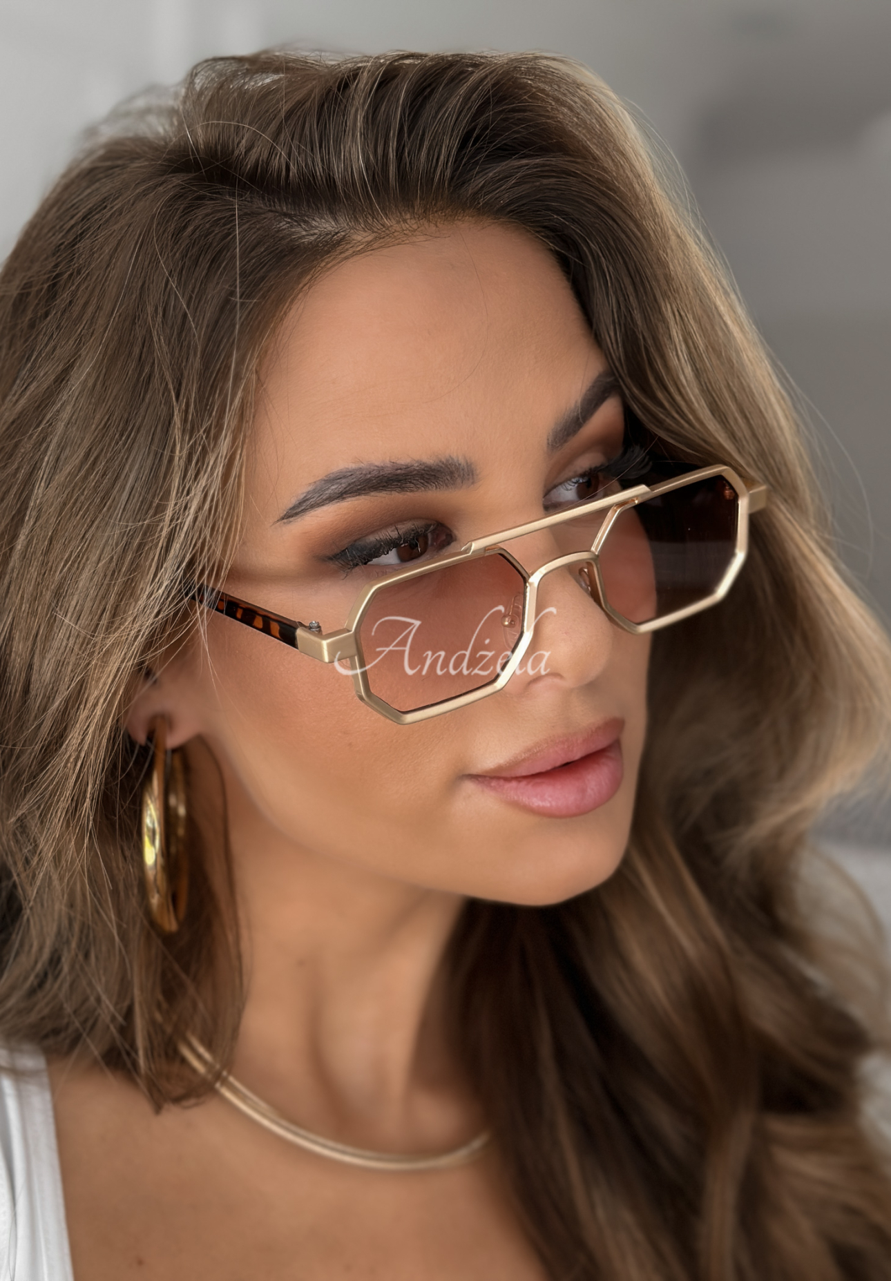Sonnenbrille Charm &amp; Radiance golden-Braun