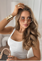 Brille przeciwsłoneczne Charm & Radiance Gold-Braun