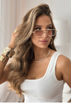 Brille przeciwsłoneczne Charm & Radiance Gold-Braun