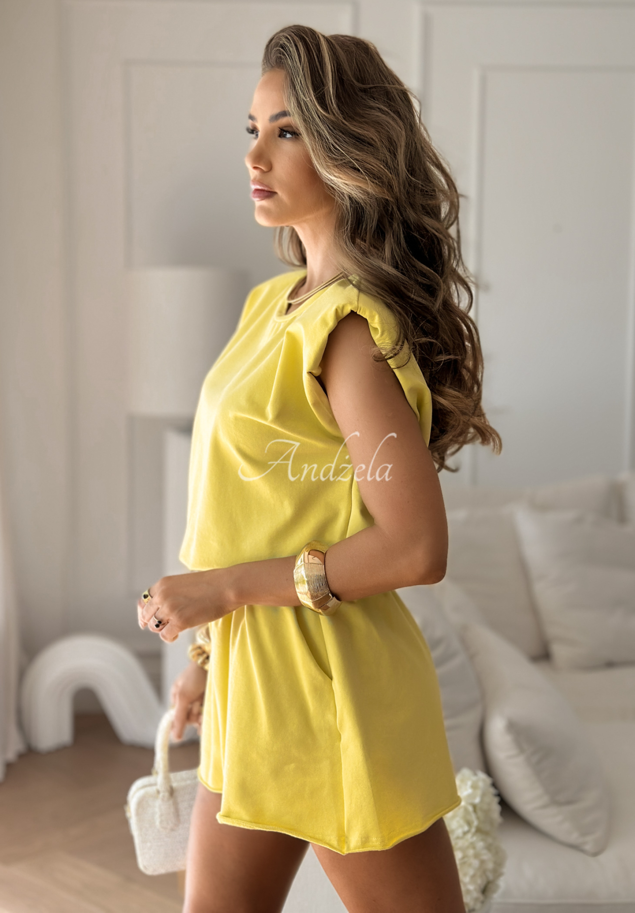 Set T-Shirt und Shorts Sunshine Coast Bananengelb