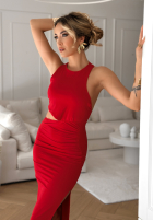 Kleid z wycięciem The Flirtation Rot