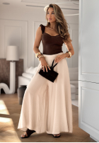 Material Hose wide leg Place For You Beige
