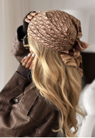 Tuch Mit Muster Offering Of Love Beige-Schokoladenbraun
