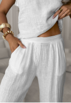 Spodnie wide leg Desert Princess białe