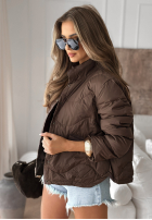 Krótka puchowa kurtka Last Thing czekoladowa