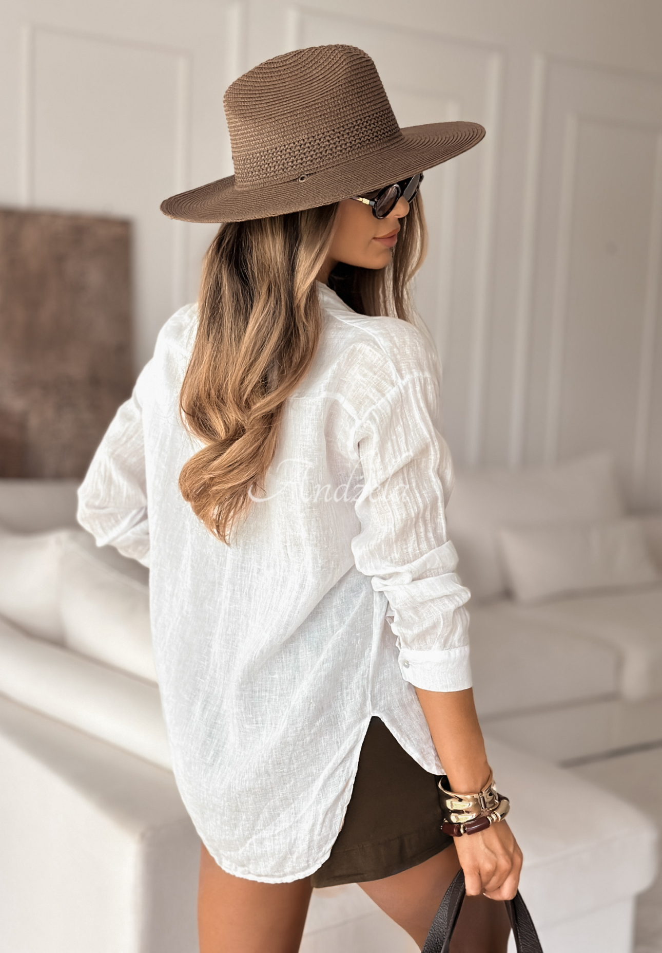 Vilano Beach linen shirt white