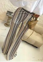 Ażurowe Hose dzwony La Milla Everywhere Stunner biało-Braun