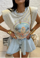T-Shirt z nadrukiem La Milla Hotel Hawaii Grau