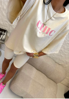T-Shirt z nadrukiem La Milla I Got Me Ecru