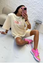 T-Shirt z nadrukiem La Milla I Got Me Ecru