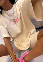 T-Shirt z nadrukiem La Milla I Got Me Ecru