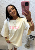 T-Shirt z nadrukiem La Milla I Got Me Ecru