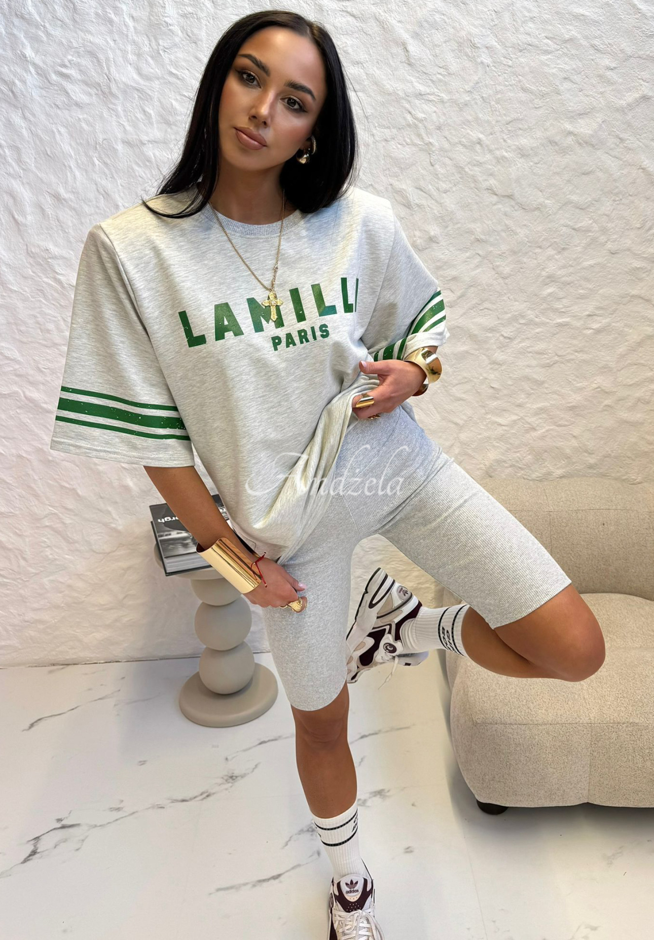 T-Shirt mit Print La Milla Love Paris Grau