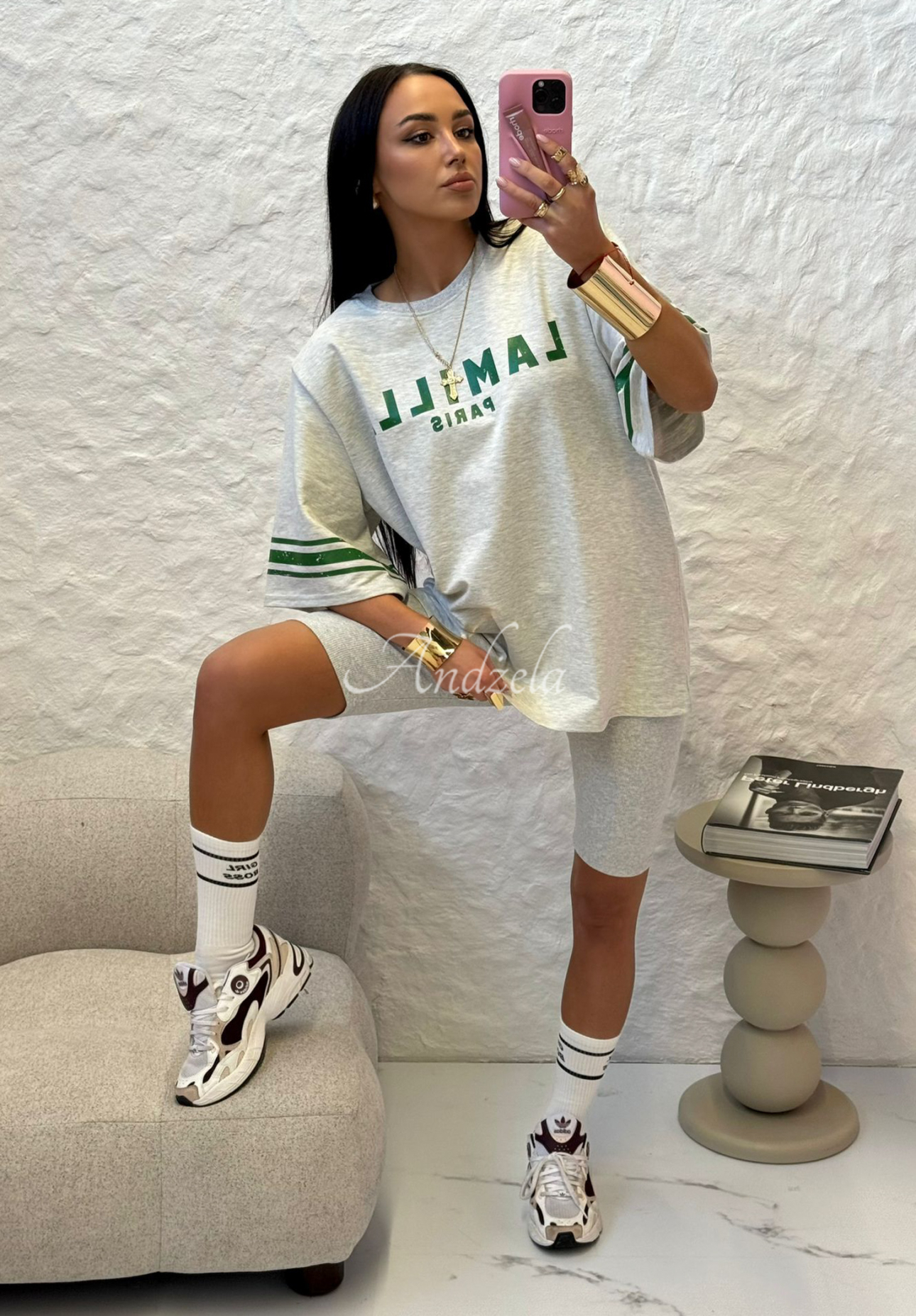 T-Shirt mit Print La Milla Love Paris Grau