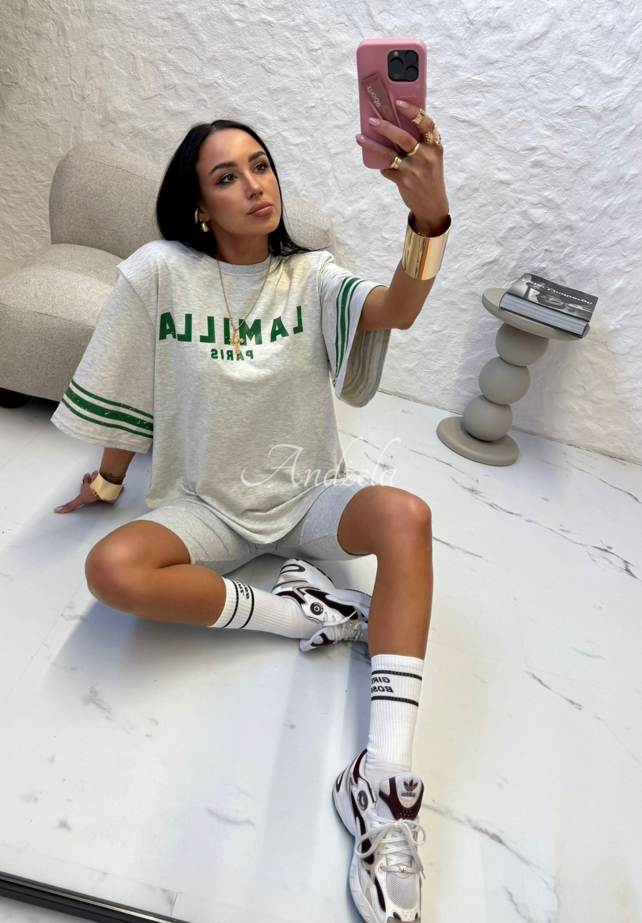 T-Shirt mit Print La Milla Love Paris Grau