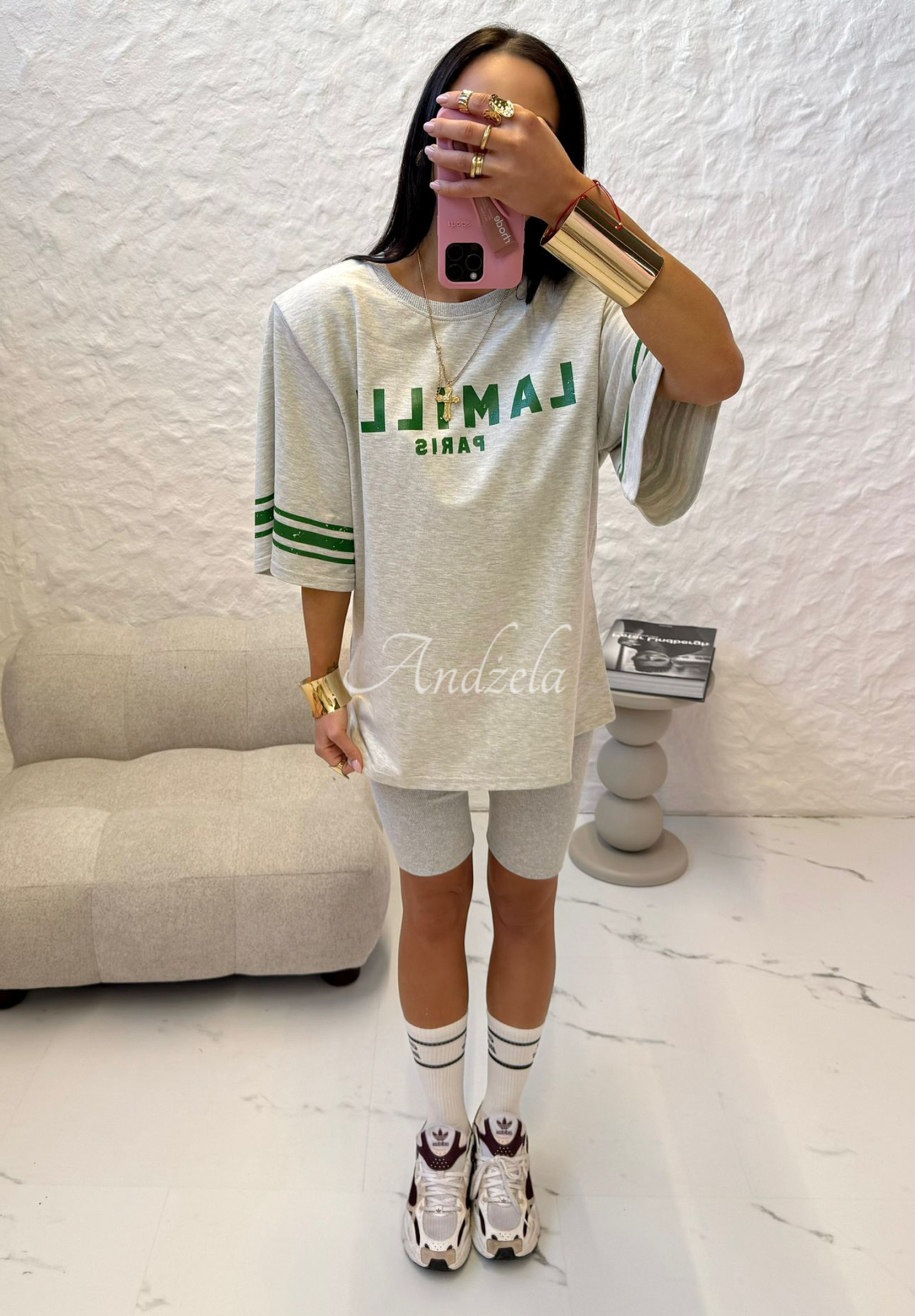 T-Shirt mit Print La Milla Love Paris Grau