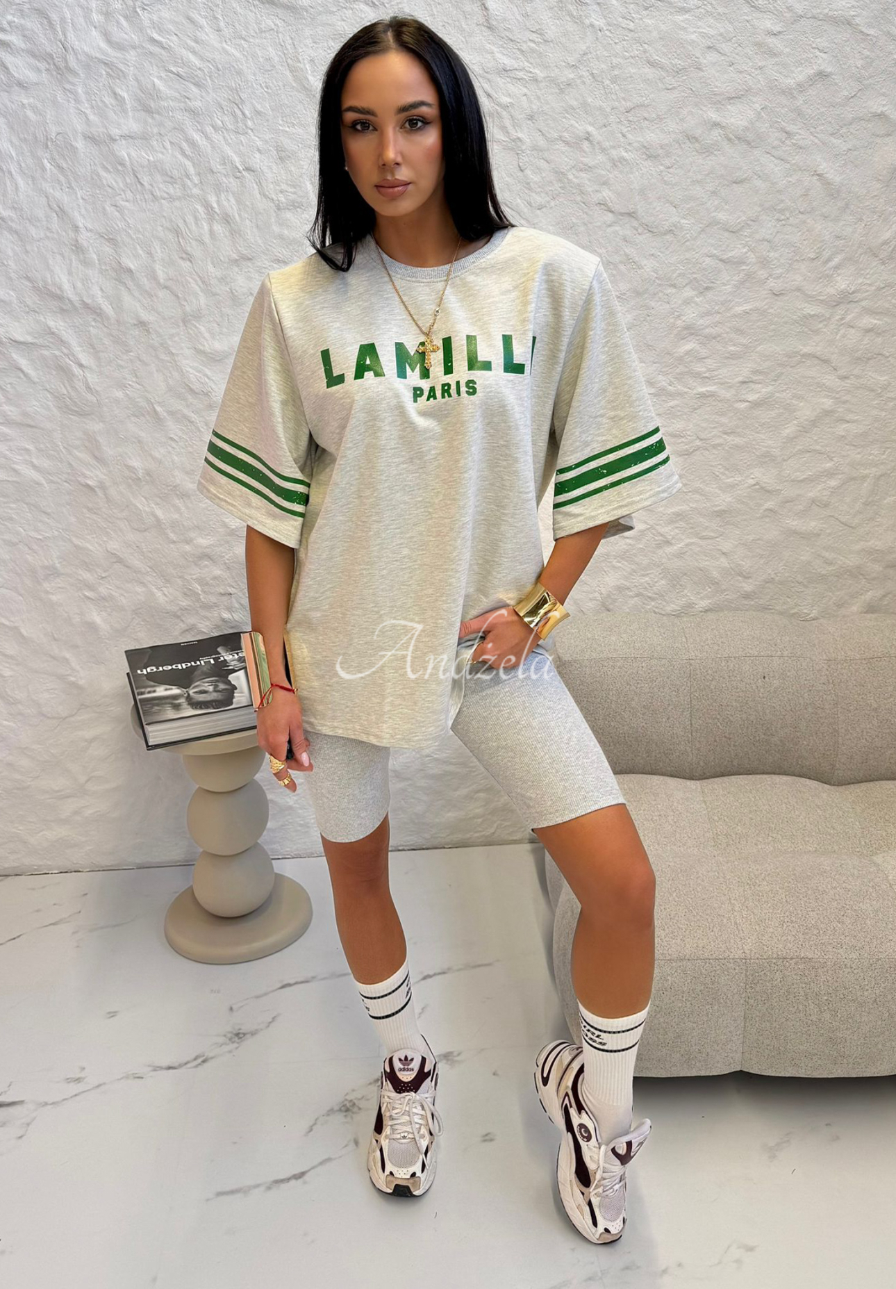 T-Shirt mit Print La Milla Love Paris Grau