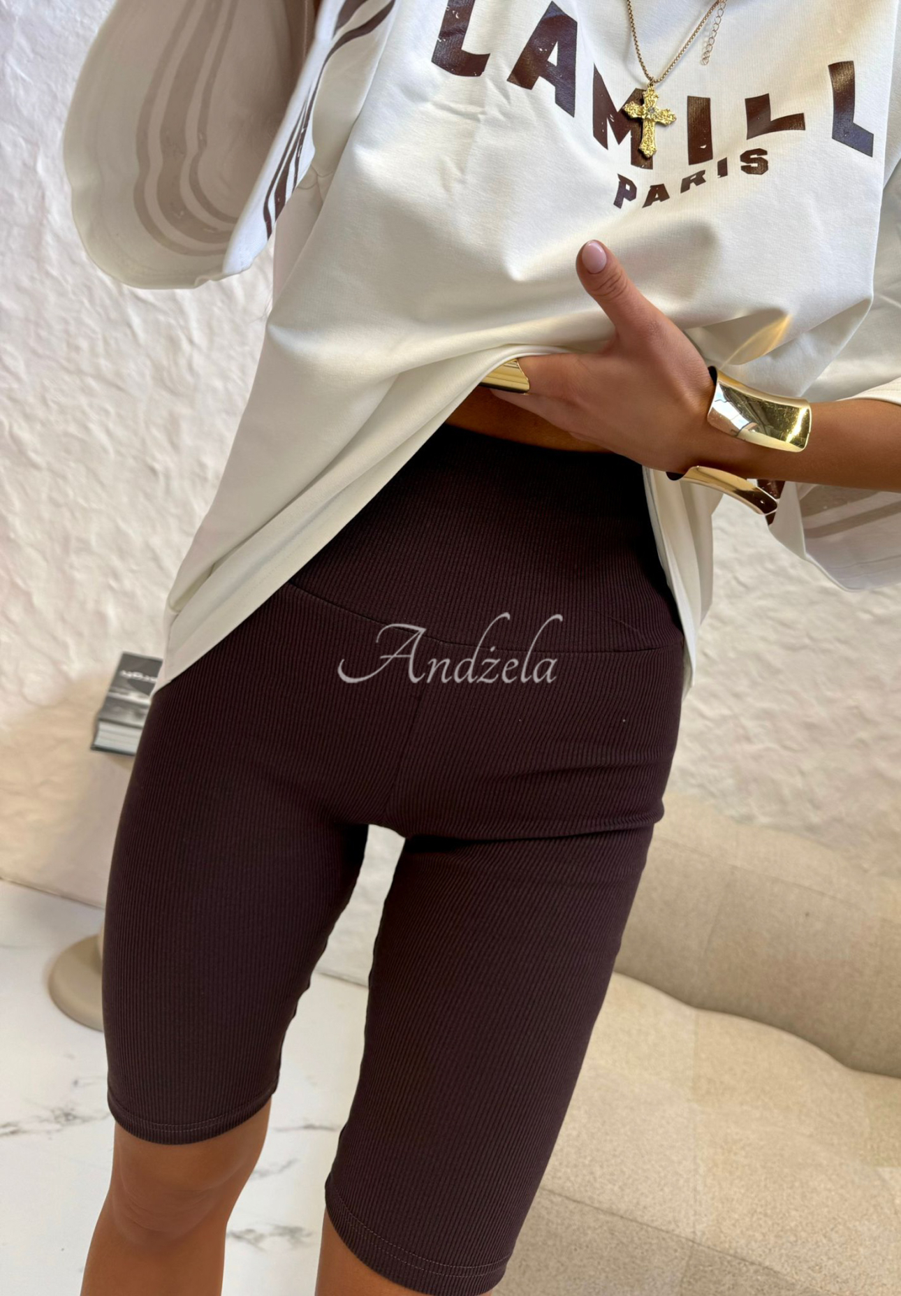 Radlershorts La Milla Love Paris Schokoladenbraun