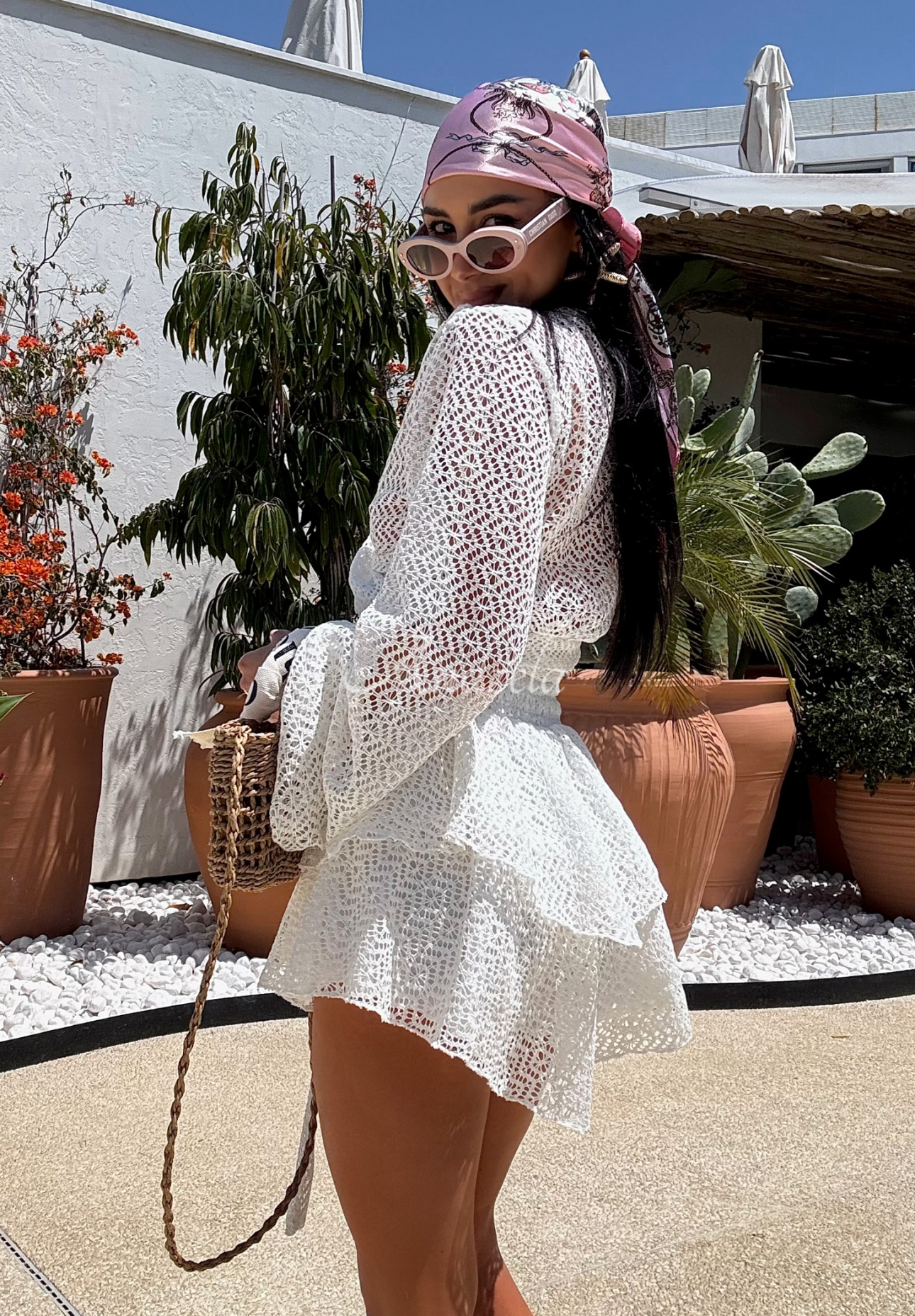 Spitzenset Bluse und Skorts La Milla Exquisite Lace Weiß