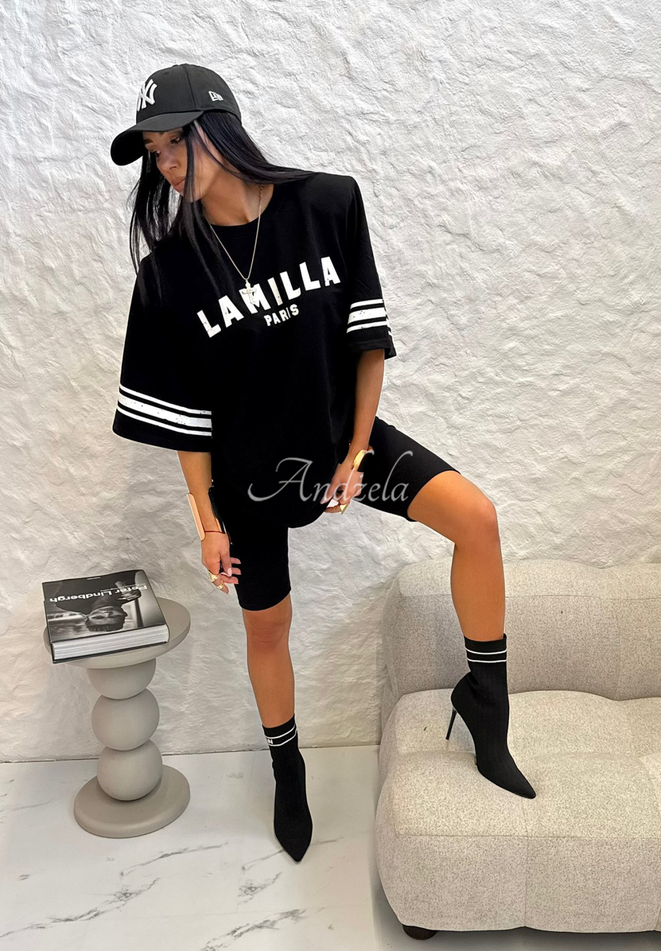 T-Shirt mit Print La Milla Love Paris Schwarz