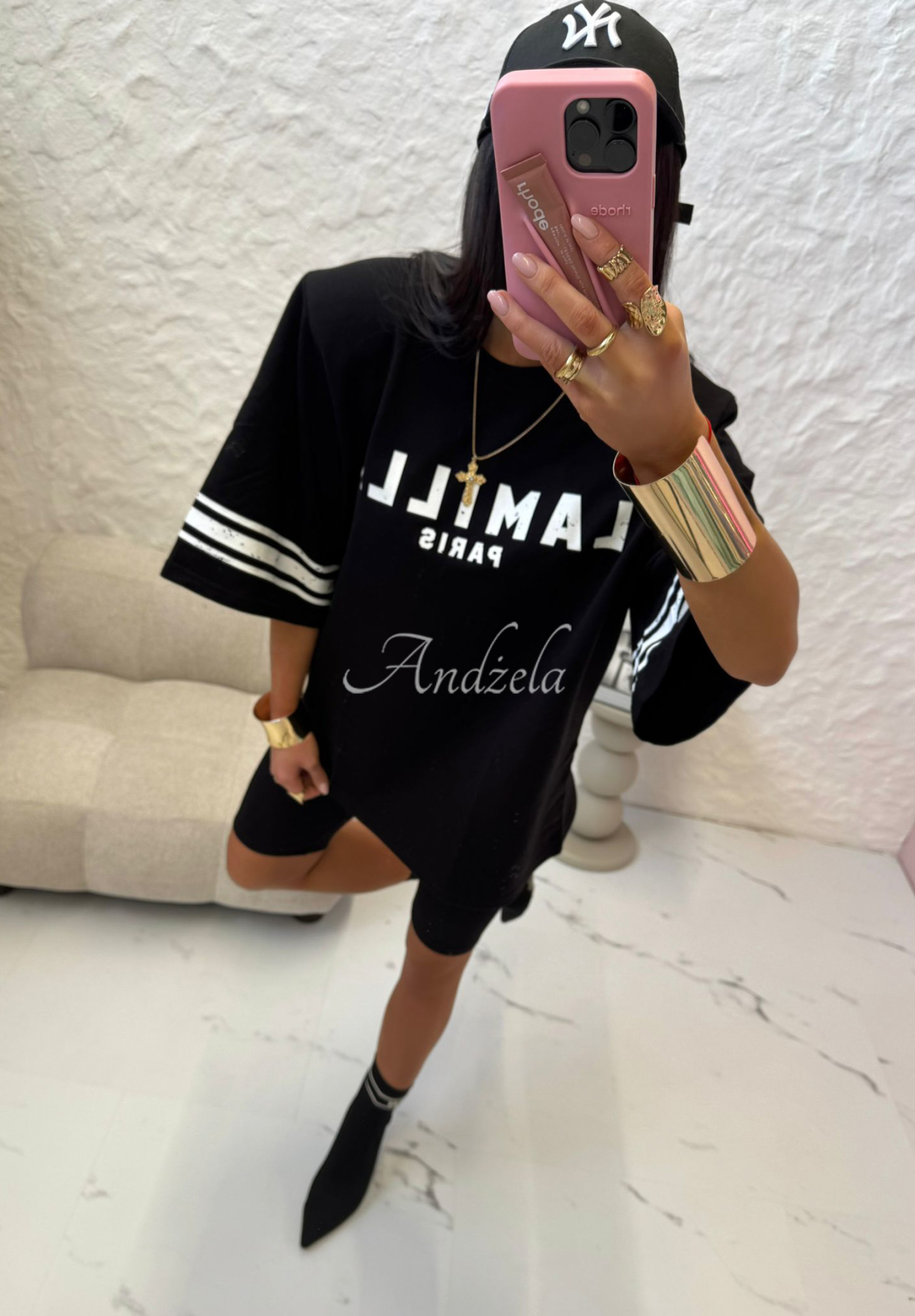 T-Shirt mit Print La Milla Love Paris Schwarz