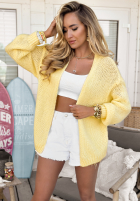 Krótki Cardigan oversize For Today Bananengelb
