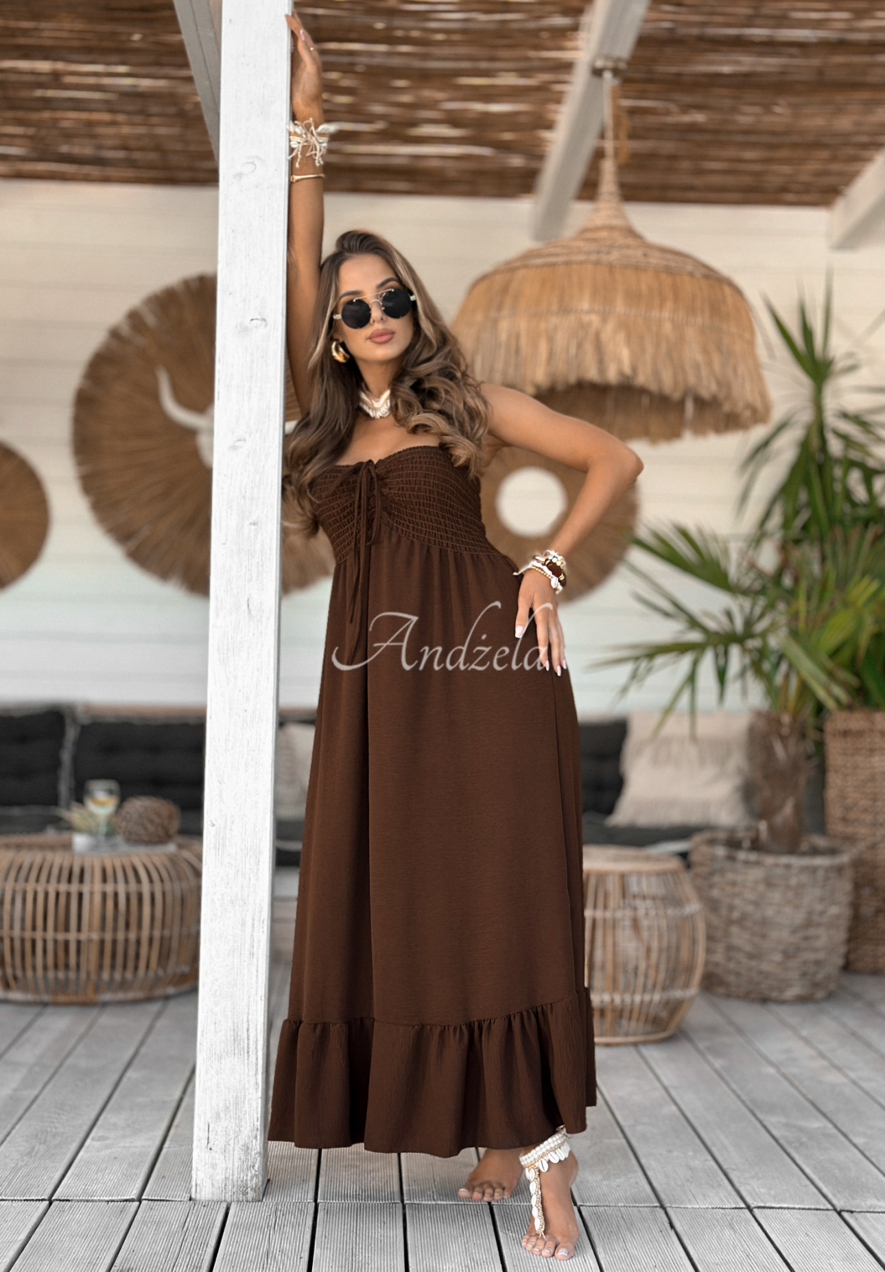 Maxi-Kleid My Safari Life Schokoladenbraun