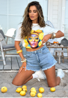 T-Shirt z nadrukiem MC Yellow Inspiration Weiß
