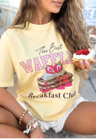 T-Shirt z nadrukiem MC The Best Waffles Bananengelb