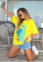 T-Shirt z nadrukiem MC Futuristic Limette