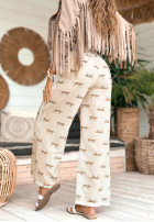 Hose wide leg Mit Muster Summer Charisma Beige