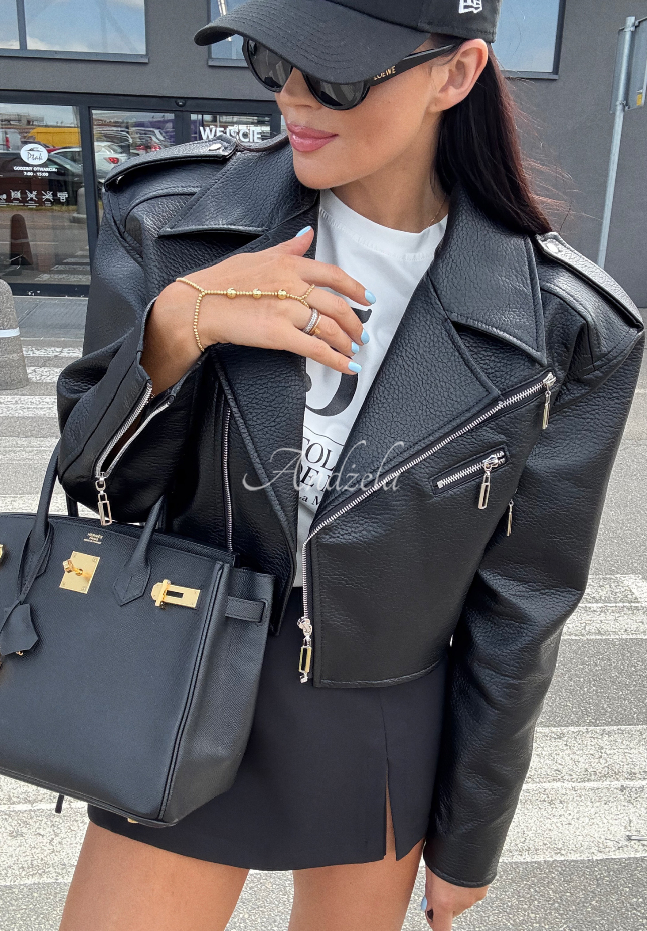 Leder-Bikerjacke La Milla Really Notice Schwarz