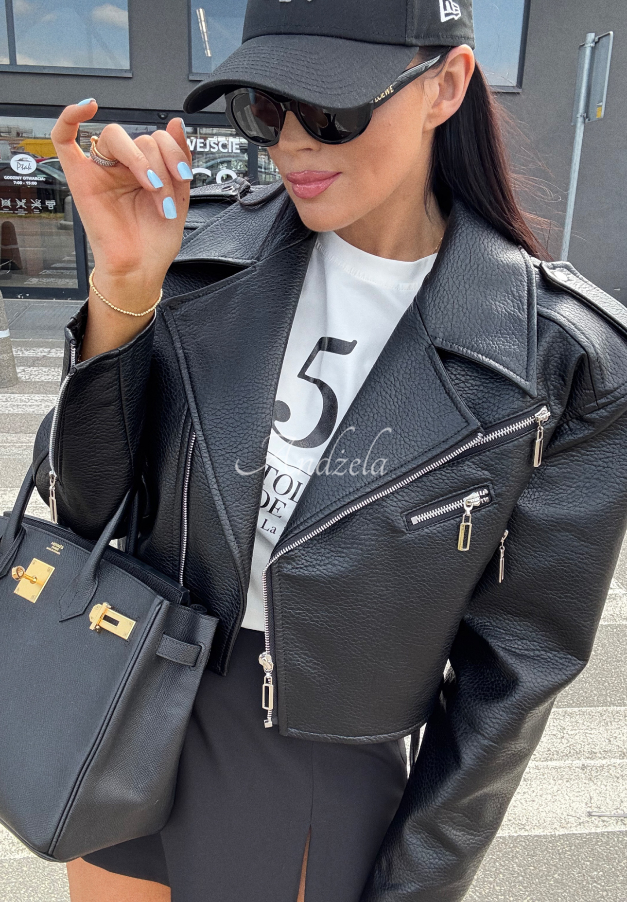 Leder-Bikerjacke La Milla Really Notice Schwarz