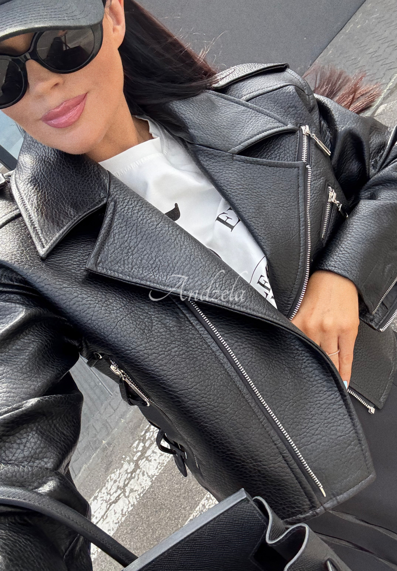 Leder-Bikerjacke La Milla Really Notice Schwarz