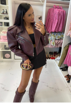 Skórzana Bikerjacke La Milla Really Notice bordowa