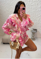 Set Hemd i krótkie spodenki Mit Muster La Milla Dreamy Places Rosa