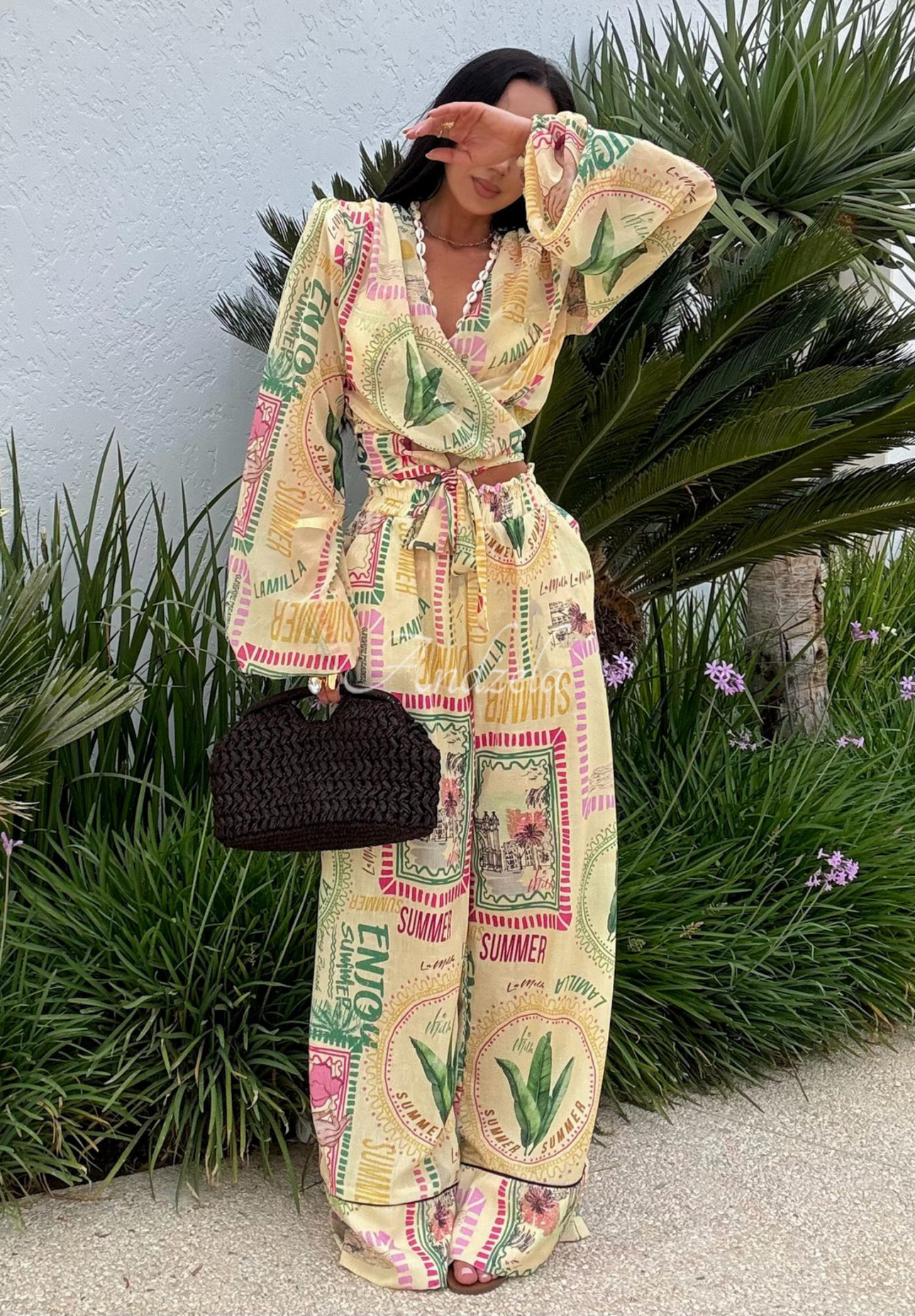 La Milla Sunbathing Today banana patterned shirt